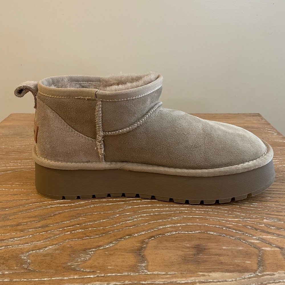 Beau Today Peru Platform Suede Ankle Boots Size 39 - Picture 5 of 5